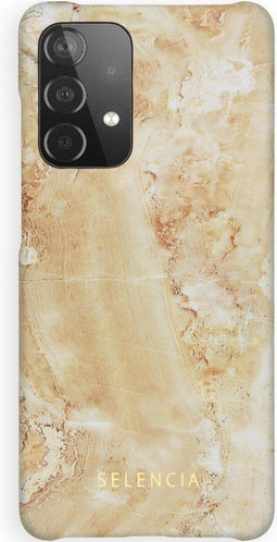 Selencia Hoesje Geschikt voor Samsung Galaxy A52 (4G) / A52s / A52 (5G) Hoesje - Selencia Maya Fashion Backcover - geel