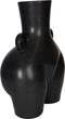 PTMD Casty Black ceramic pot woman hips shaped S