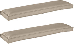 vidaXL - Ligbedkussens - voor - Bank - 2 - stuks - Taupe - 150x40x8 - cm - Oxford - Stof