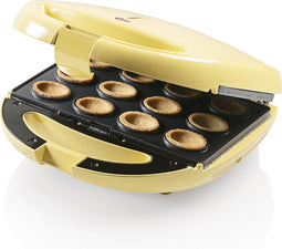 Bestron ANP801V - Wafelijzer voor koekjes - Automatische temperatuurregeling en antiaanbaklaag - Geel