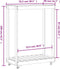 vidaXL - Houtblokhouder - met - wielen - 76,5x40x108 - cm - grenenhout - zwart
