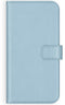 Selencia Galaxy A42 - Echt Lederen Bookcase - 3 Pashouders - Lichtblauw