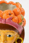 Mica Decorations Funny Bloempot Binnen - L20 x B20 x H22 cm - Dolomiet - Oranje