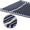 vidaXL - Luifel - automatisch - met - LED - en - windsensor - 6x3,5 - m - blauw - en - wit