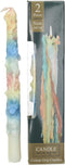 HD Collection Dinerkaars (set 2 Stuks) Drip - Kleur : regenboog - Wax - 26 cm hoog - Kerst Sinterklaas cadeau