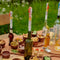 HD Collection Dinerkaars (set 2 Stuks) Drip - Kleur : regenboog - Wax - 26 cm hoog - Kerst Sinterklaas cadeau