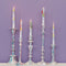 HD Collection Dinerkaars (set 2 Stuks) Drip - Kleur : regenboog - Wax - 26 cm hoog - Kerst Sinterklaas cadeau