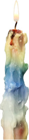 HD Collection Dinerkaars (set 2 Stuks) Drip - Kleur : regenboog - Wax - 26 cm hoog - Kerst Sinterklaas cadeau