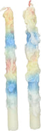 HD Collection Dinerkaars (set 2 Stuks) Drip - Kleur : regenboog - Wax - 26 cm hoog - Kerst Sinterklaas cadeau