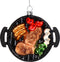 HD Collection - Ornament kerstbal Barbecue Glazen Zwart 10.1 cm