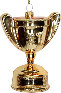 HD Collection - Ornament kerstbal Champions Cup Glas Goud 10.4 cm