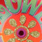 HD Collection - Ornament kerstbal Disc Flower Power Glas Oranje 10....