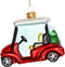 HD Collection - Ornament kerstbal Golfkar Glas Rood 9.7 cm