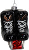 HD Collection - Ornament kerstbal Hockeyschaats Glas Zwart 8.9 cm