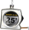 HD Collection - Ornament kerstbal Meting Glas Zilver 8.9 cm
