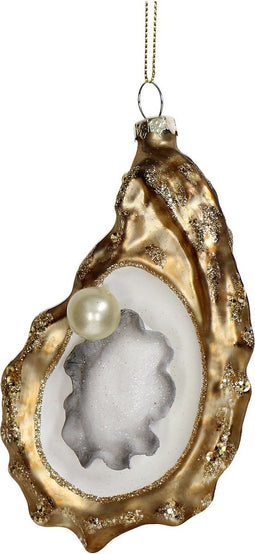 HD Collection - Ornament kerstbal Oester glas goud 14 cm