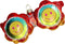 HD Collection - Ornament kerstbal Retro Zonnebril Glas Rood 12.7 cm