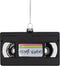 HD Collection - Ornament kerstbal Video Tape Glas Zwart 11.5 cm