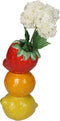 HD Collection Vaas Fruits - Keramiek - Multicolor - 10 x 20 x 8 cm (BxHxD)