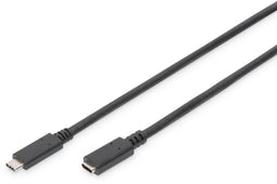 Assmann AK-300210-020-S - USB-C verlengkabel - 2.00 m - 4K ondersteuning - Zwart