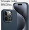 Accezz iPhone 15 Pro - MagSafe Leather Backcover - Echt leer - Donkerblauw
