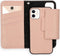 Selencia Hoesje Geschikt voor iPhone 12 Mini Hoesje Met Pasjeshouder - Selencia Surya 2-in-1 Uitneembare Vegan Lederen Bookcase - Roze