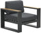 Garden Impressions Plaza lounge tuinstoel - donker grijs teaklook
