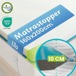 Ella Ergo Topper 160x200 cm - 10 cm Dik Matras Topdekmatras - Matrastopper Gel Infused Traagschuim &