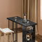 SoBuy FWT100-SCH - Bartafel - 3 Planken - Zwart
