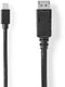 Nedis CCGB37404BK20 - Mini DisplayPort naar DisplayPort Kabel - 200cm - Zwart