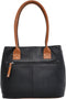 Berba Medium Schoudertas Dames - Leer - Chamonix - Blauw