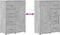 vidaXL - Dressoir - 60x31x84 - cm - bewerkt - hout - betongrijs