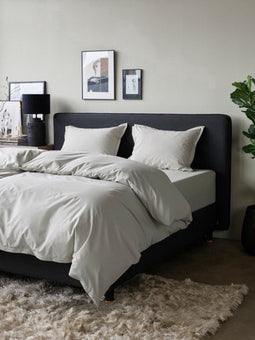 Home by TEMPUR® - Dekbedovertrek 100% Egyptisch Katoen - Strijkvrij - Beige - 200x200 cm