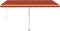 vidaXL - Luifel - vrijstaand - handmatig - uittrekbaar - 400x350 - cm - oranje - bruin