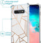 iMoshion Hoesje Geschikt voor Samsung Galaxy S10 Hoesje Met Koord - iMoshion Design Hoesje met Koord - Wit / Meerkleurig / Goud / White Graphic
