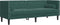 vidaXL - Driezitsbank - Chesterfield-stijl - en - bolsters - fluweel - donkergroen
