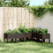 vidaXL - Plantenbak - met - poten - 160x120x42 - cm - polypropeen - bruin