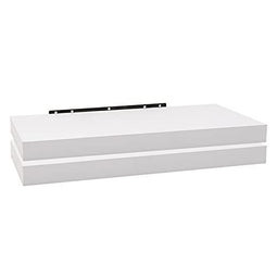 Woltu Wandplanken Set van 2 - Witte MDF Planken 50 x 23 x 3,8 cm (2 stuks)