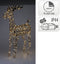 Kerstverlichting figuur -rendier - goud - 53 x 22 x 80 cm - 80 micro led lampjes -warm wit