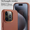 Accezz iPhone 15 Pro - Leren Hoesje MagSafe - Verhoogde randen Sienna Brown