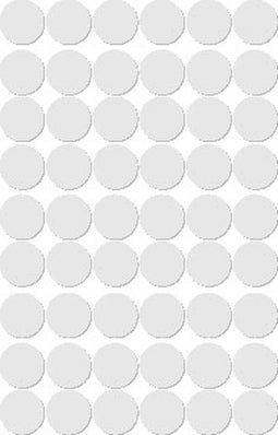 Apli ronde etiketten in etui diameter 13 mm, wit, 210 stuks, 35 per blad (2661)