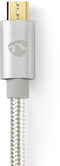 Nedis CCTB60650AL20 - USB 2.0 micro naar USB type-C kabel - 200 cm - Aluminium