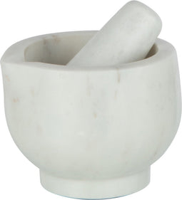 J-Line vijzel + stamper Marmer - steen - wit