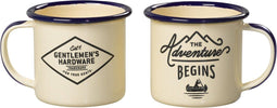 Gentlemen’s Hardware Retro Emaille Espresso Mokjes Set van 2 Creme 150 ml