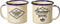 Gentlemen’s Hardware Retro Emaille Espresso Mokjes Set van 2 Creme 150 ml