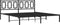 vidaXL - Bedframe - met - hoofdbord - metaal - zwart - 180x200 - cm