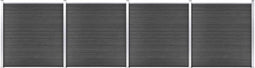 vidaXL - Schuttingpanelenset - 699x186 - cm - HKC - zwart