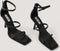 NA-KD Glitter High Heel Sandalen - Verstelbaar Enkelbandje - Zwart - Maat 40