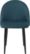 VISALIA - Eetkamerstoel - Blauw - Fluweel