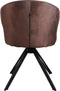 Eetkamerstoel Nashville - 59x60x80 - Cognac bruin - Velours/metaal